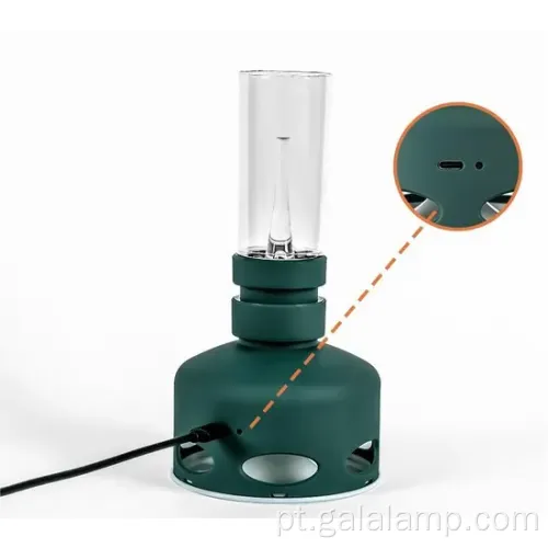 Lâmpada de querosene LED sem chama USB moderna